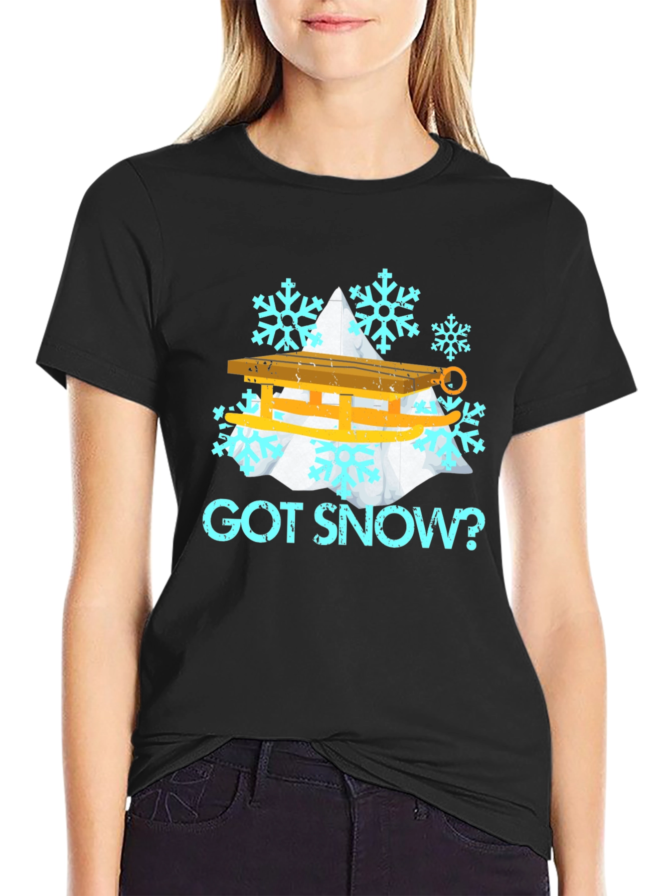 Got Snow? Winter Sledding Graphic Tee