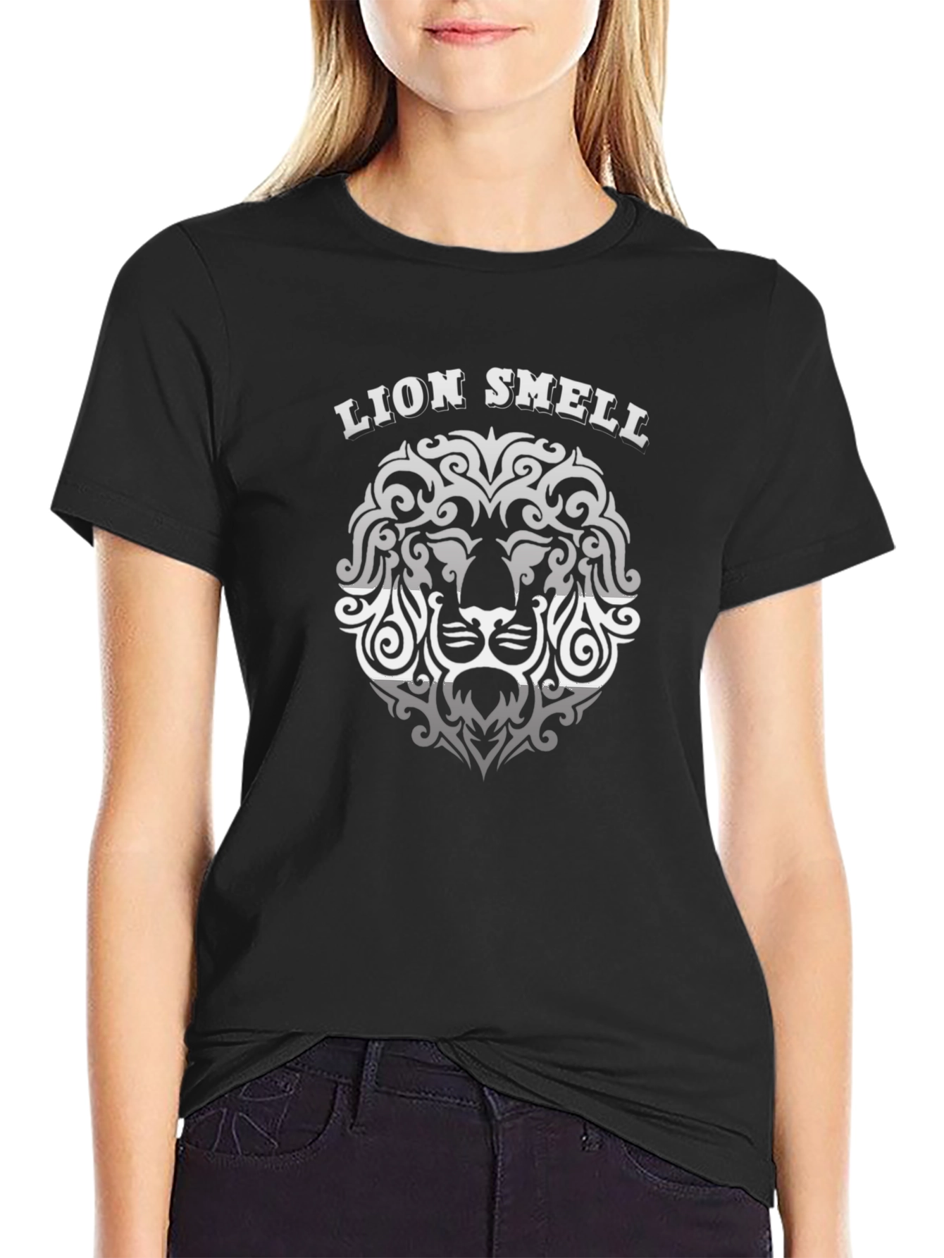 Lion Smell Graphic Print Mens T-Shirt