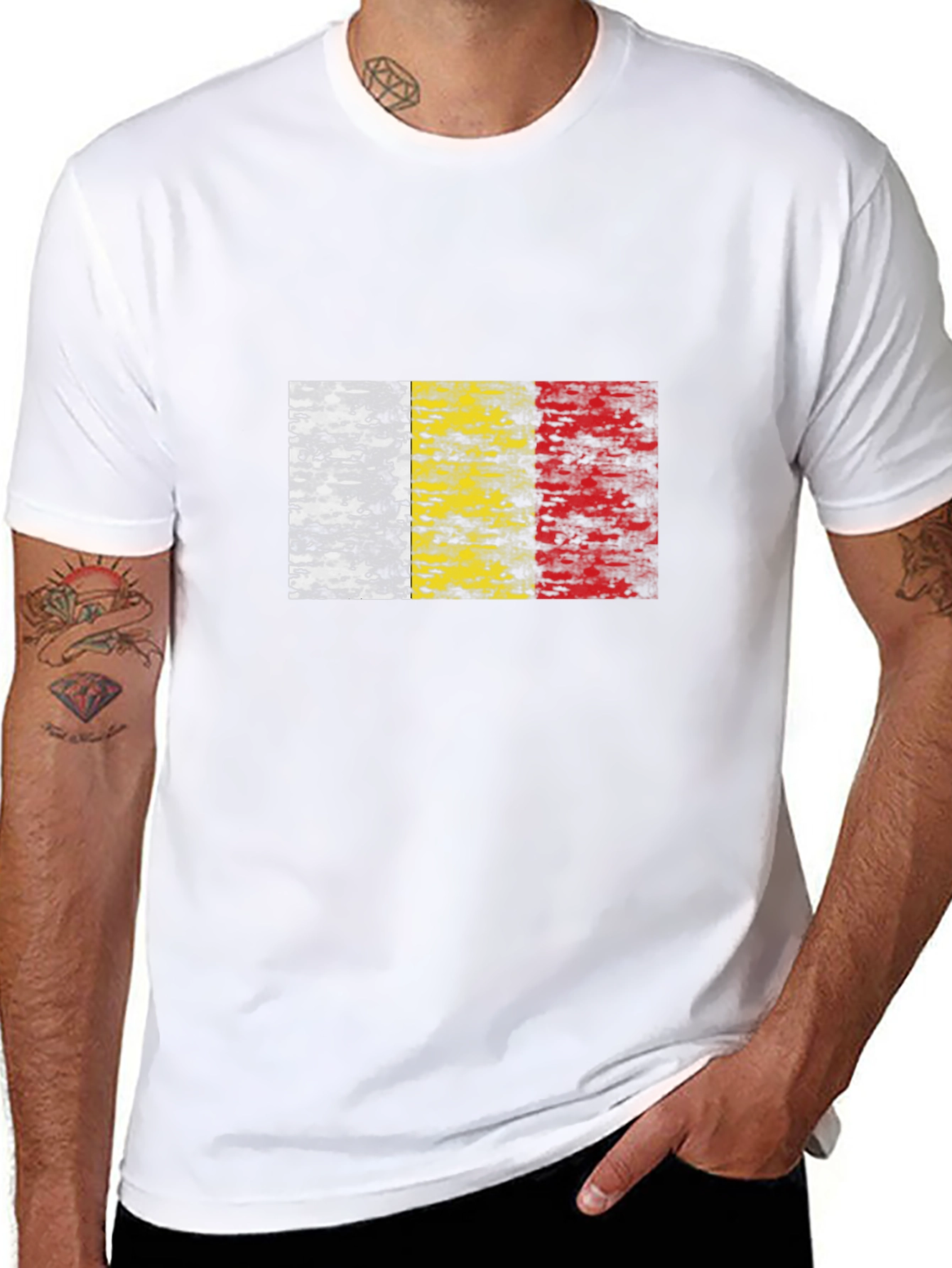 Belgium Flag Grunge T-Shirt