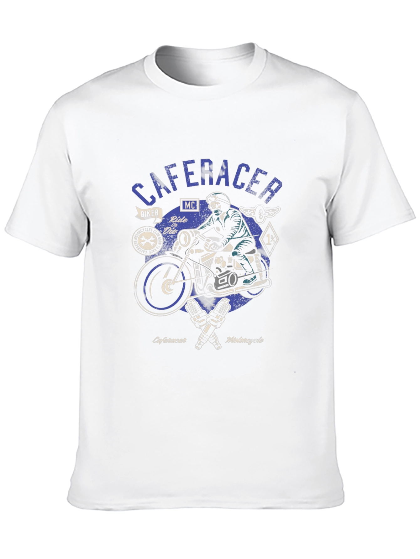 Cafe Racer Motorcycle Graphic Tee - Biker Style