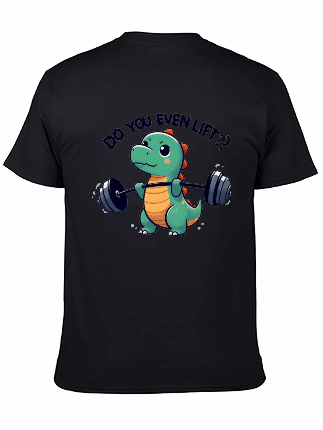 Funny Dinosaur Lifting Weights T-Shirt