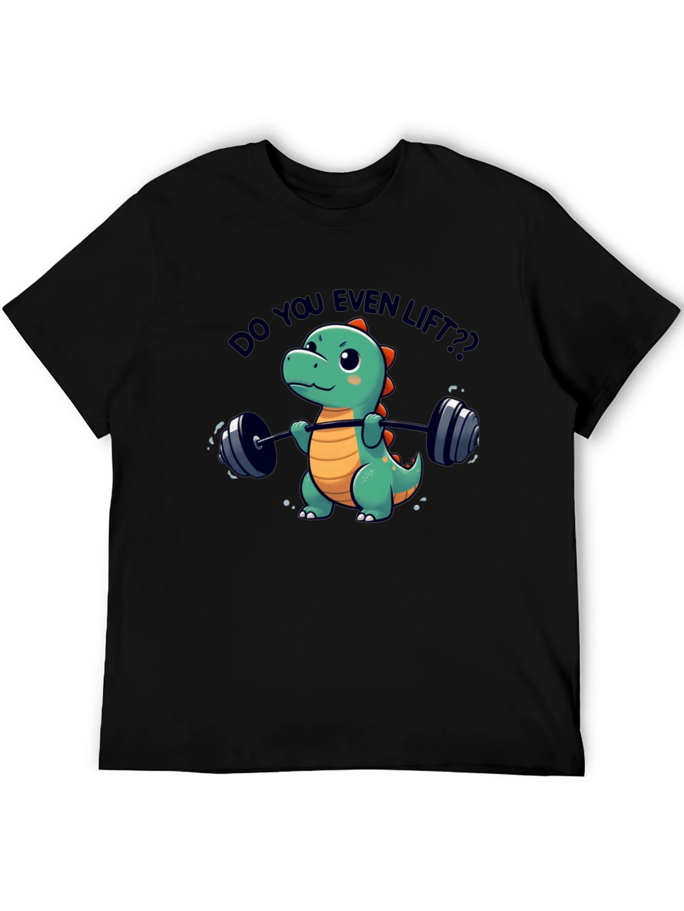 Funny Dinosaur Lifting Weights T-Shirt