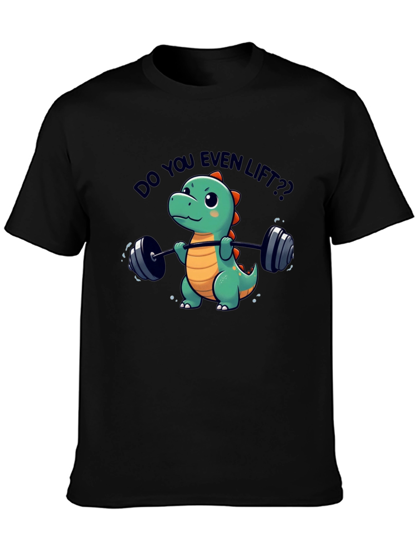 Funny Dinosaur Lifting Weights T-Shirt