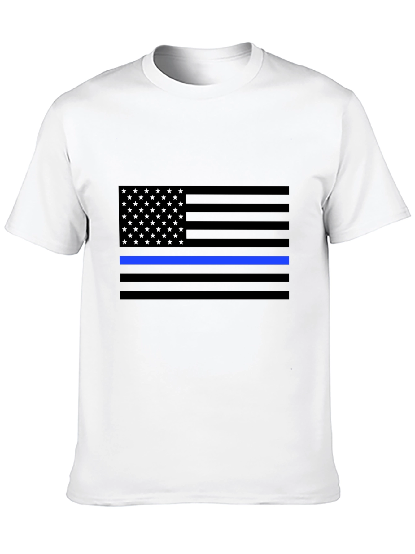 Thin Blue Line American Flag Graphic Tee
