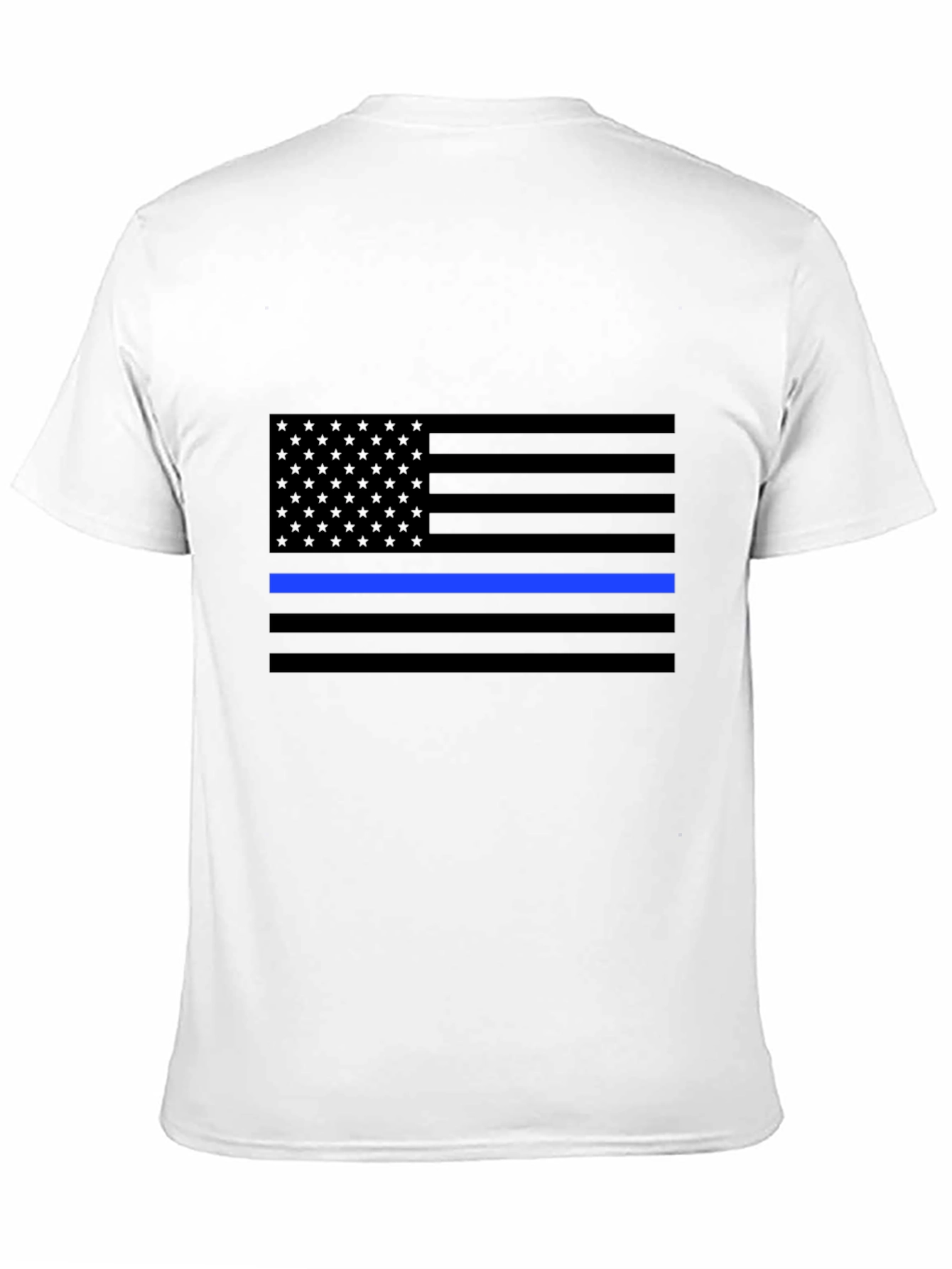 Thin Blue Line American Flag Graphic Tee