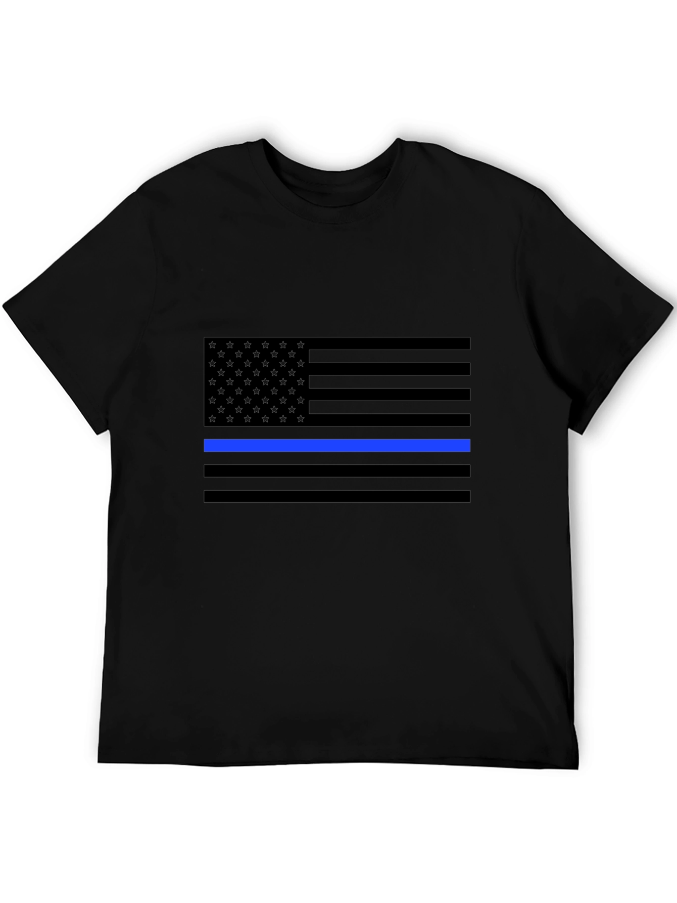 Thin Blue Line American Flag Graphic Tee