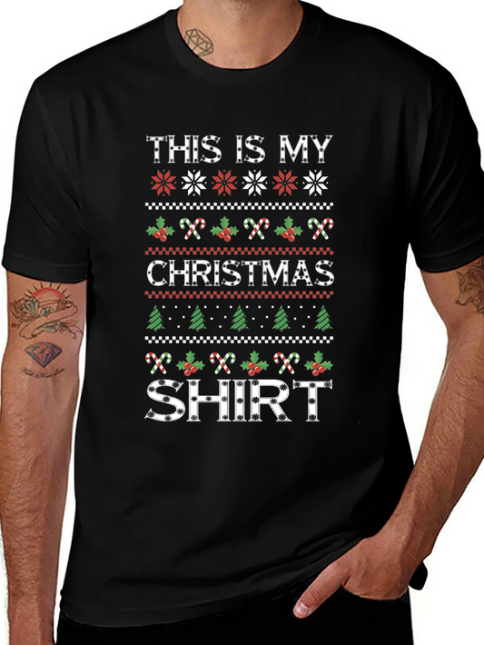 Festive This Is My Christmas Shirt Holiday Tee
