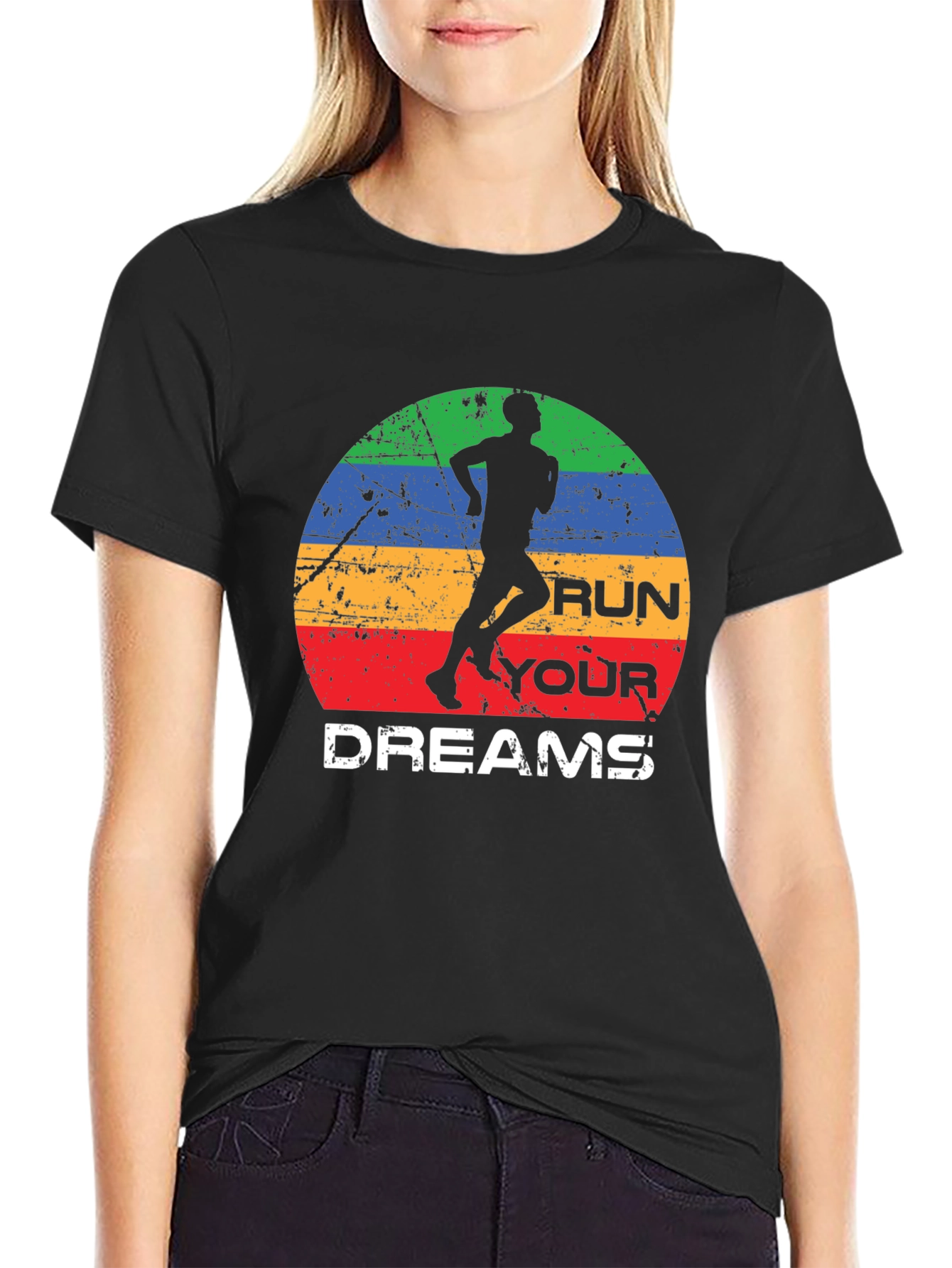 Run Your Dreams Graphic Tee - Retro Style