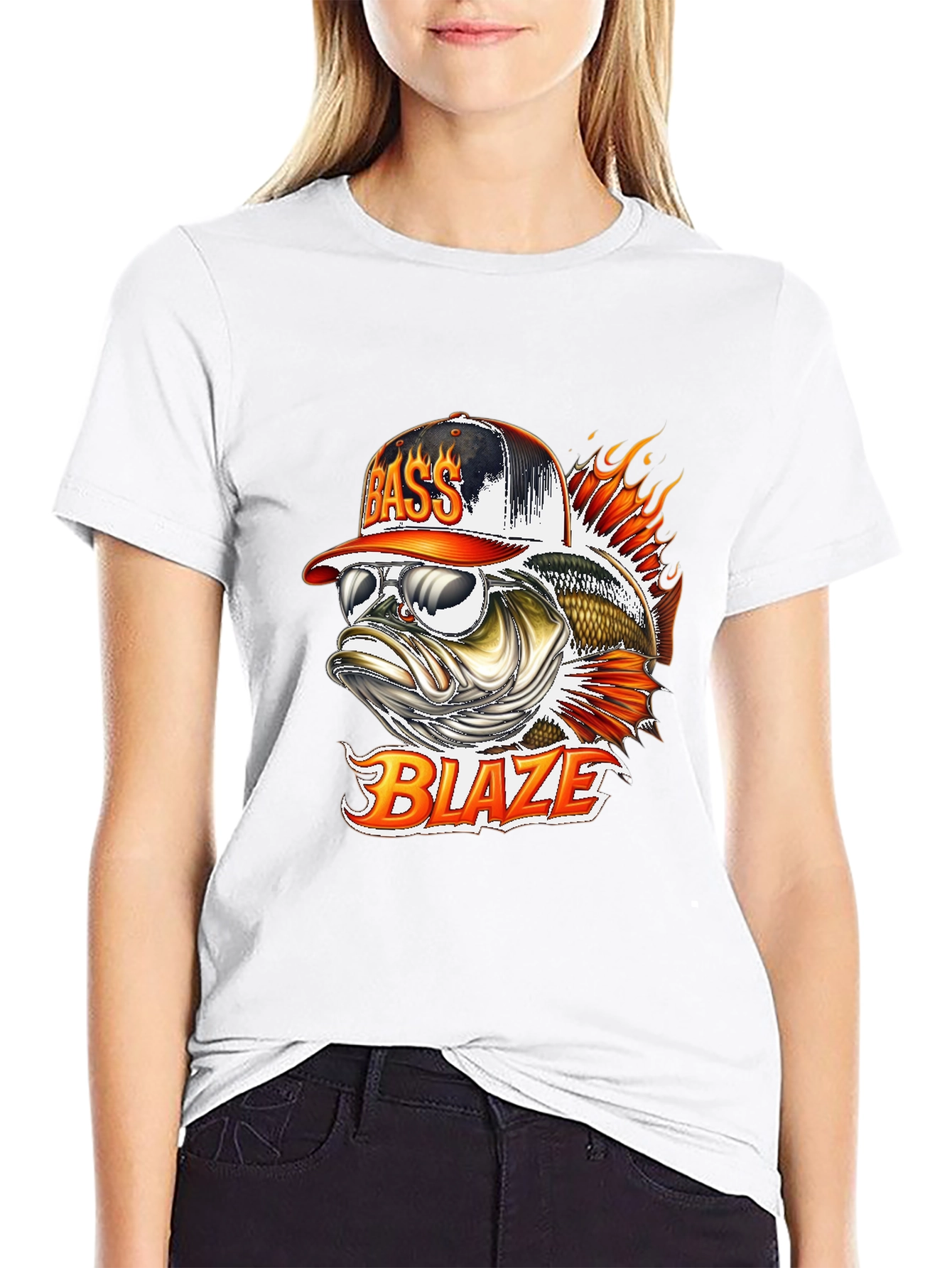 Bass Blaze Graphic T-Shirt - Cool Fishing Tee