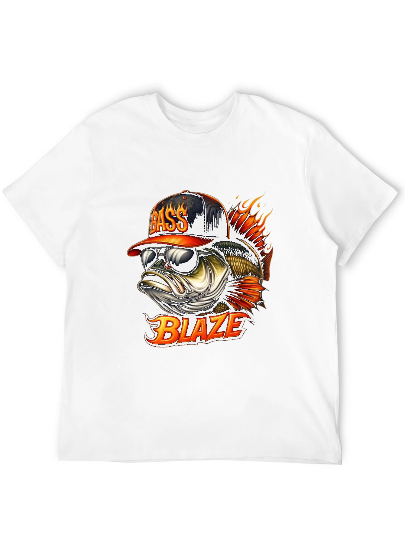 Bass Blaze Graphic T-Shirt - Cool Fishing Tee