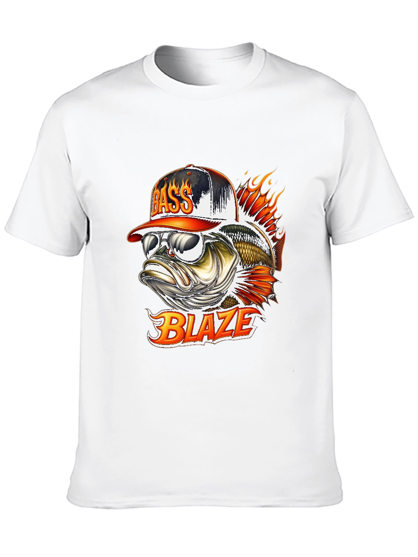 Bass Blaze Graphic T-Shirt - Cool Fishing Tee