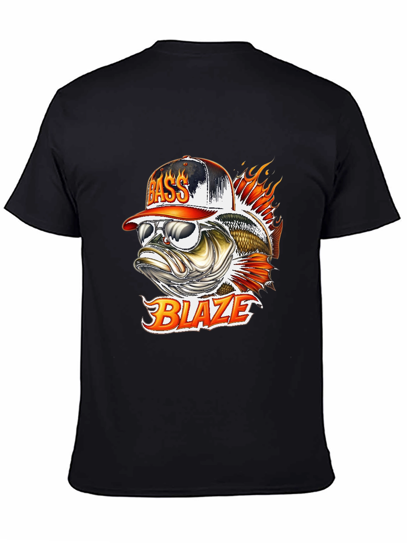 Bass Blaze Graphic T-Shirt - Cool Fishing Tee