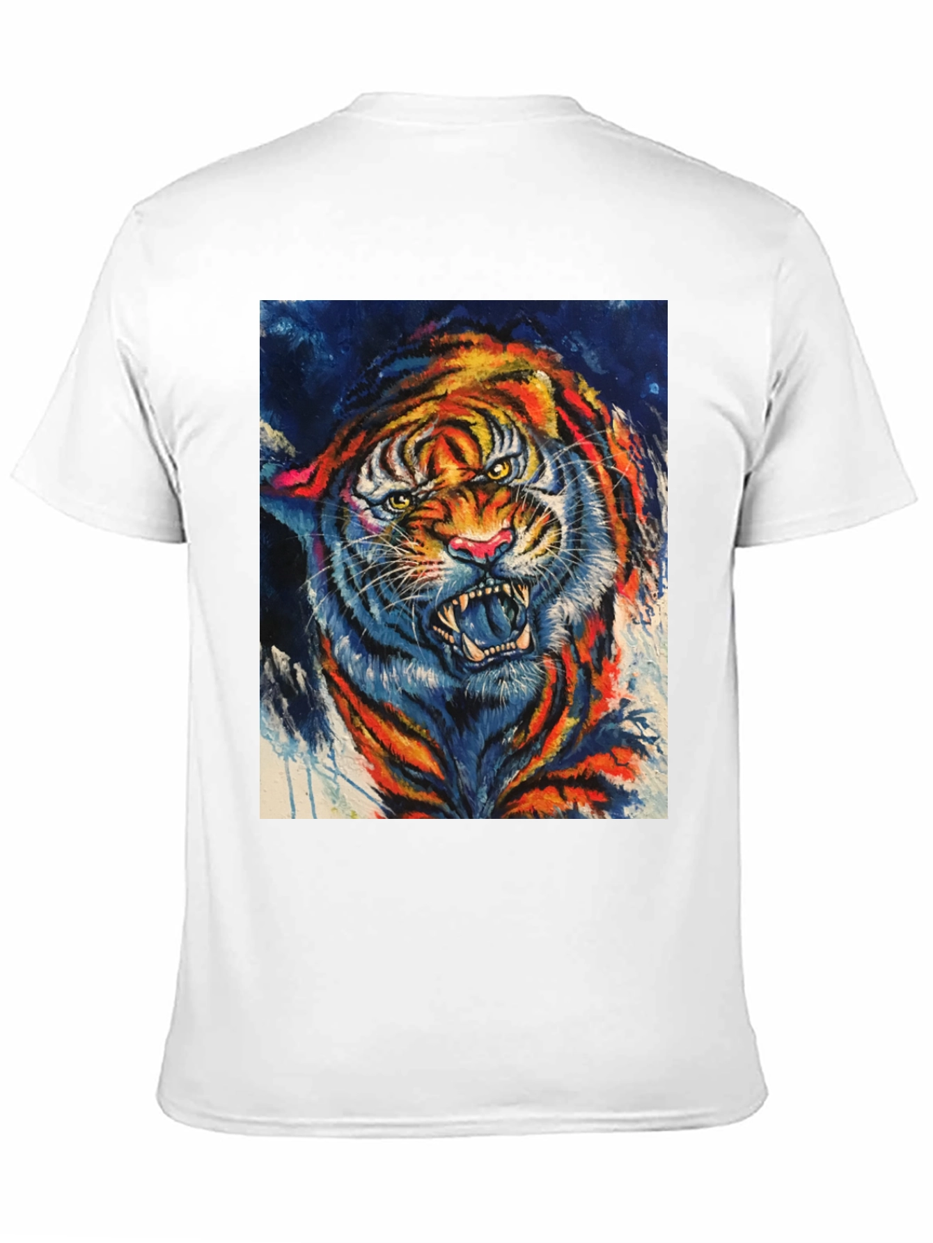 Vibrant Tiger Graphic Tee - Bold Animal Print T-Shirt