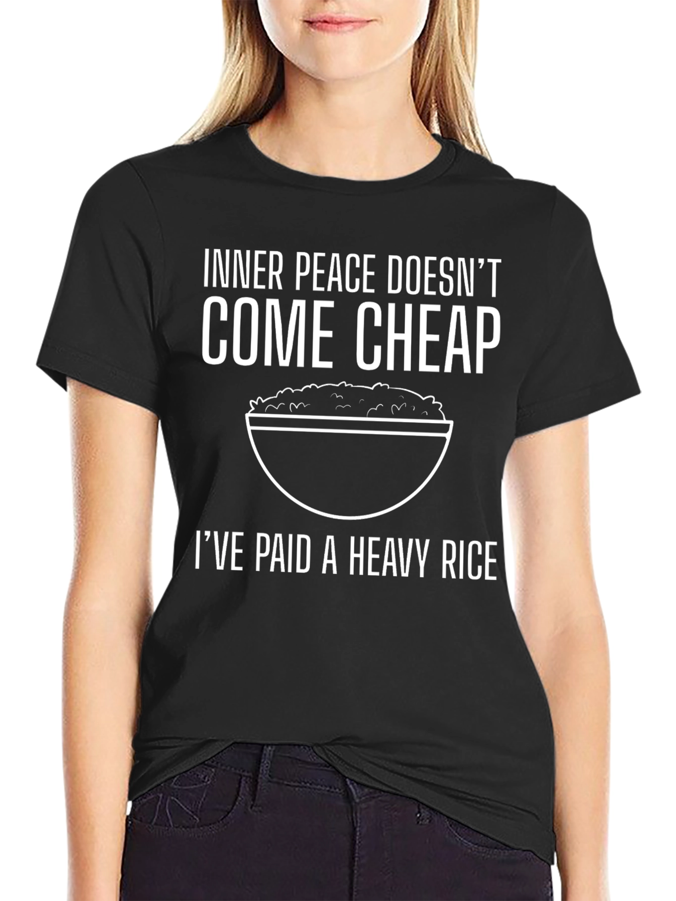 Inner Peace Rice Funny Graphic T-Shirt