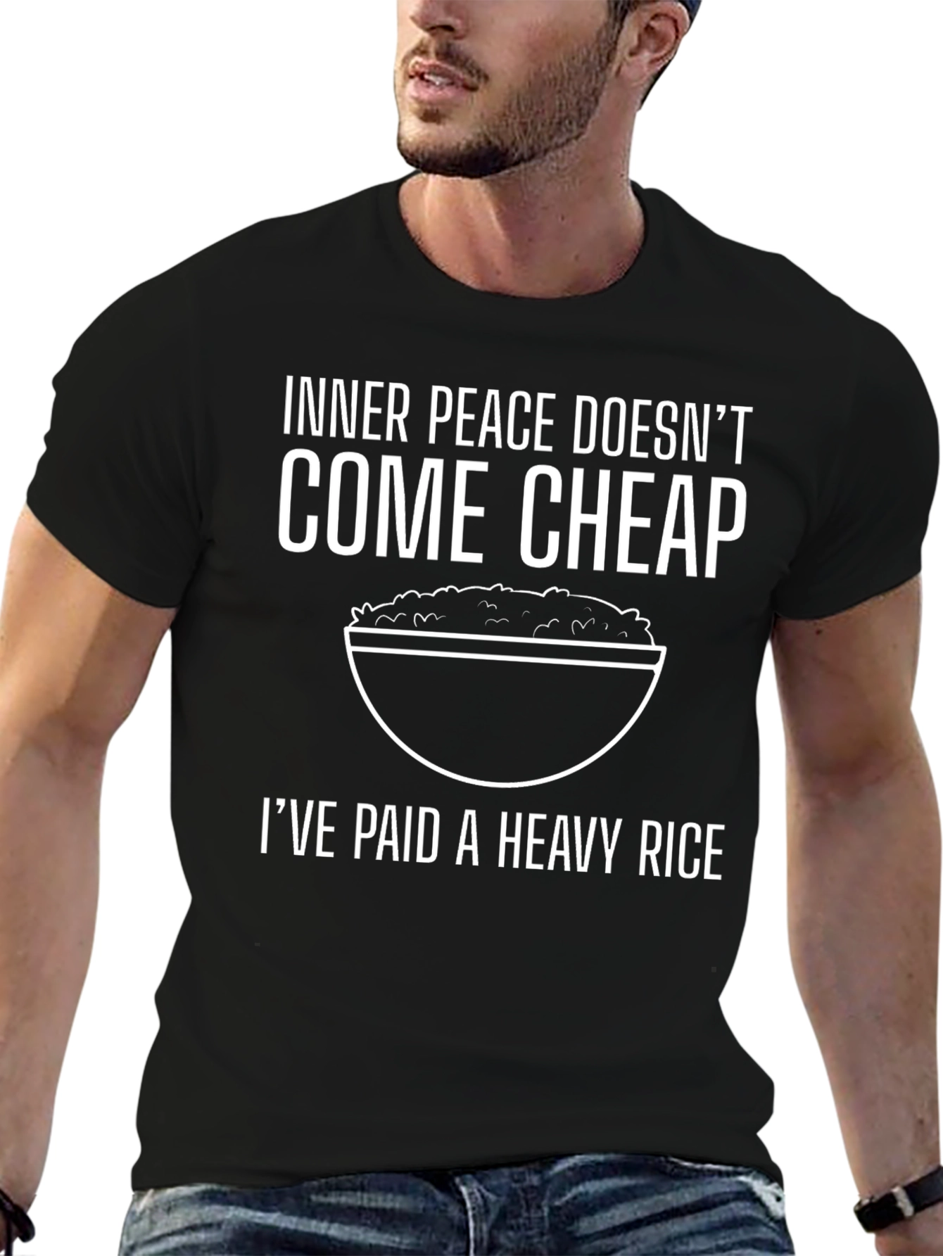 Inner Peace Rice Funny Graphic T-Shirt
