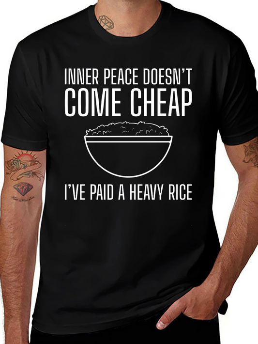 Inner Peace Rice Funny Graphic T-Shirt