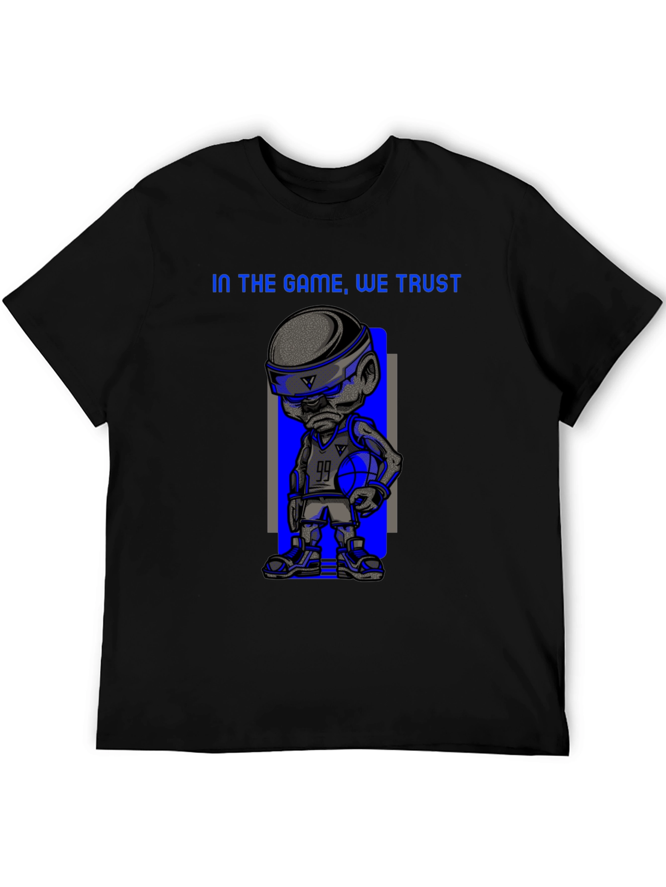 Basketball Cartoon Print T-Shirt