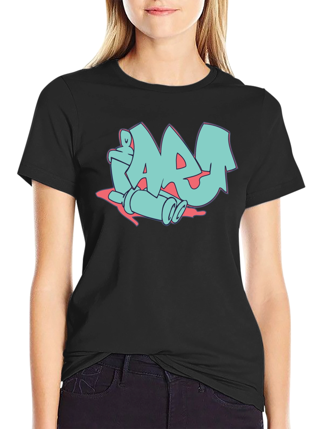 Graffiti Style Graphic Print Tee