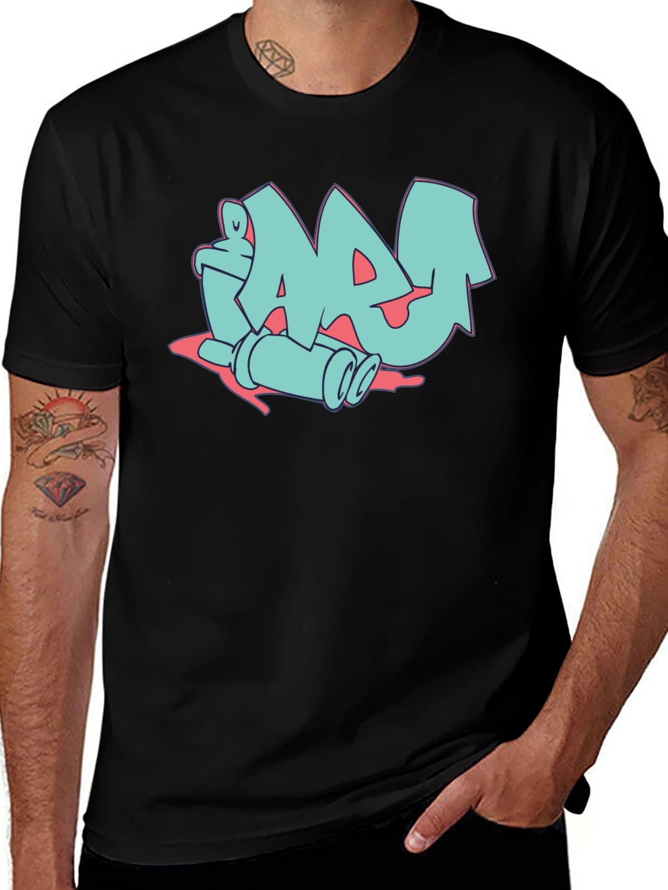 Graffiti Style Graphic Print Tee