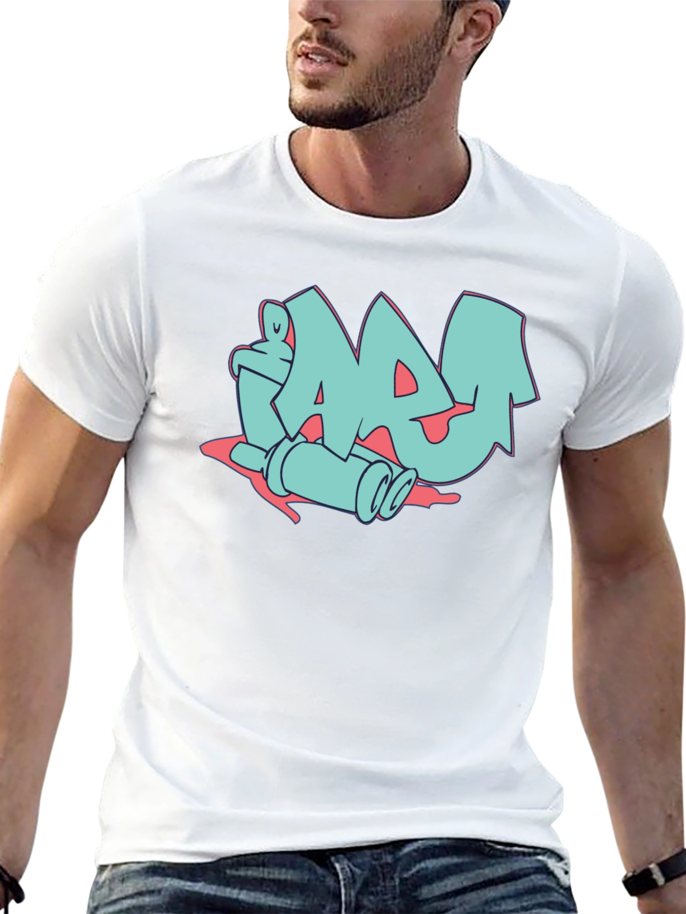 Graffiti Style Graphic Print Tee