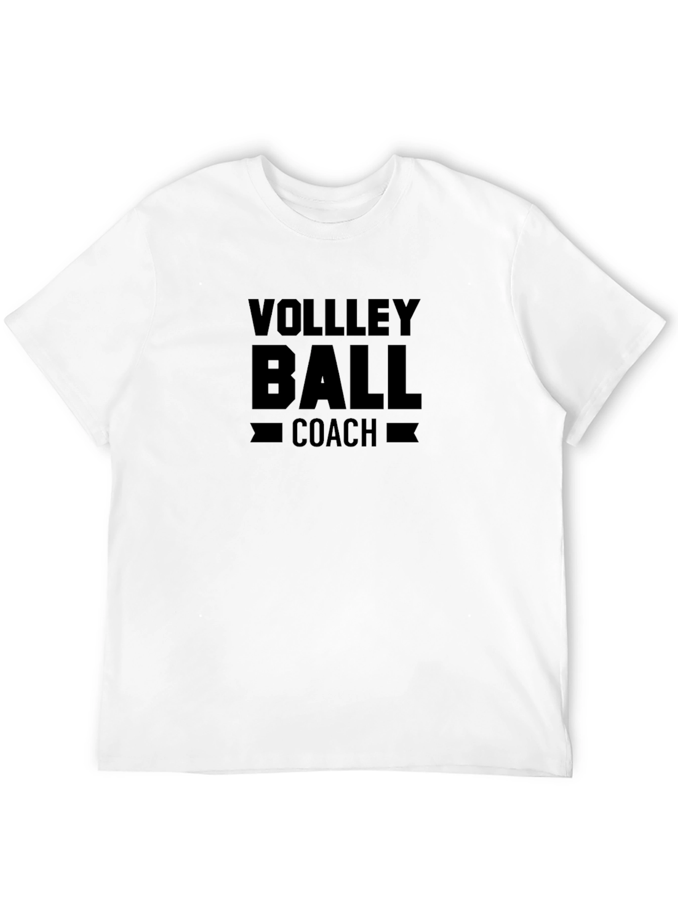 Volleyball Coach Black Graphic Tee Shirt