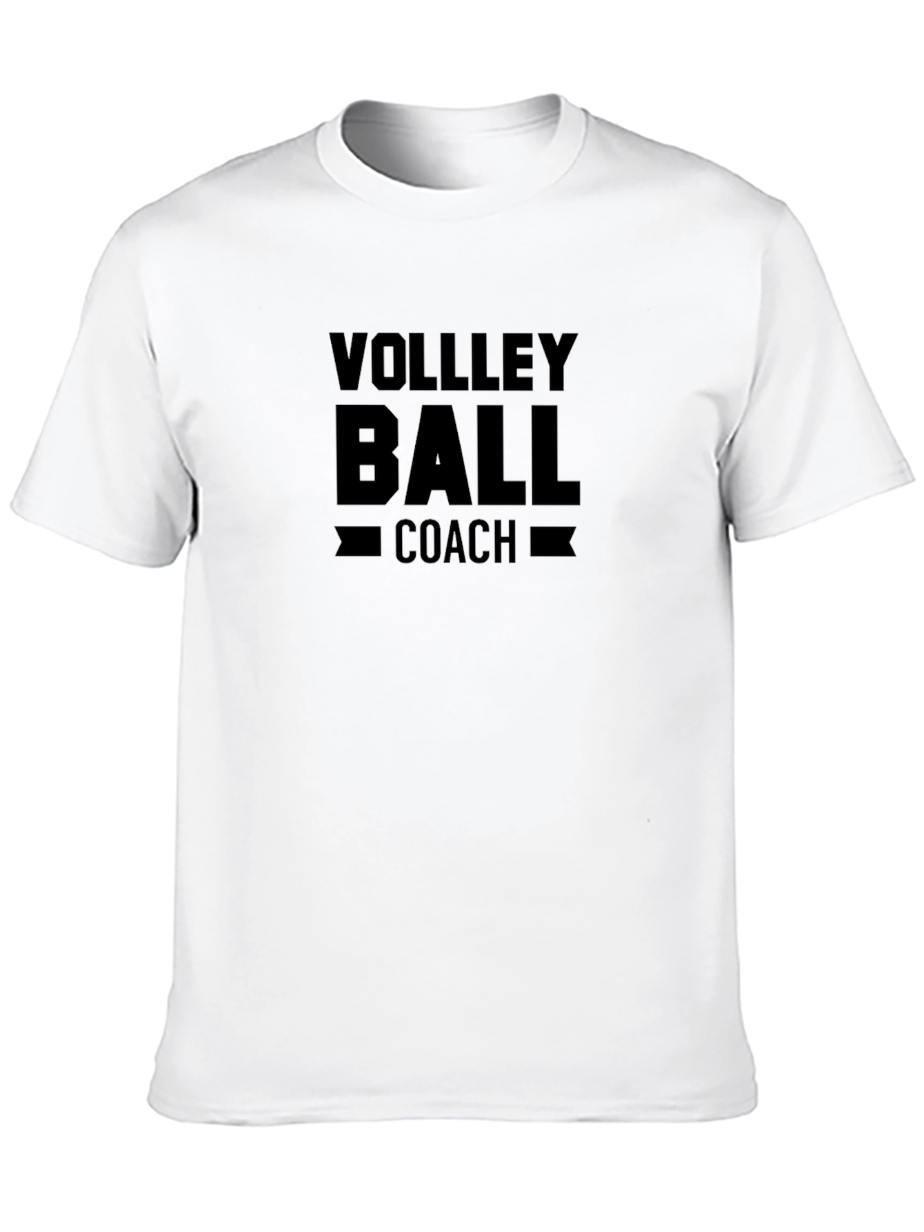 Volleyball Coach Black Graphic Tee Shirt