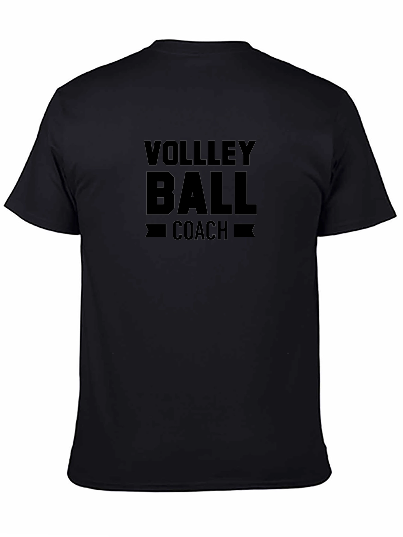 Volleyball Coach Black Graphic Tee Shirt