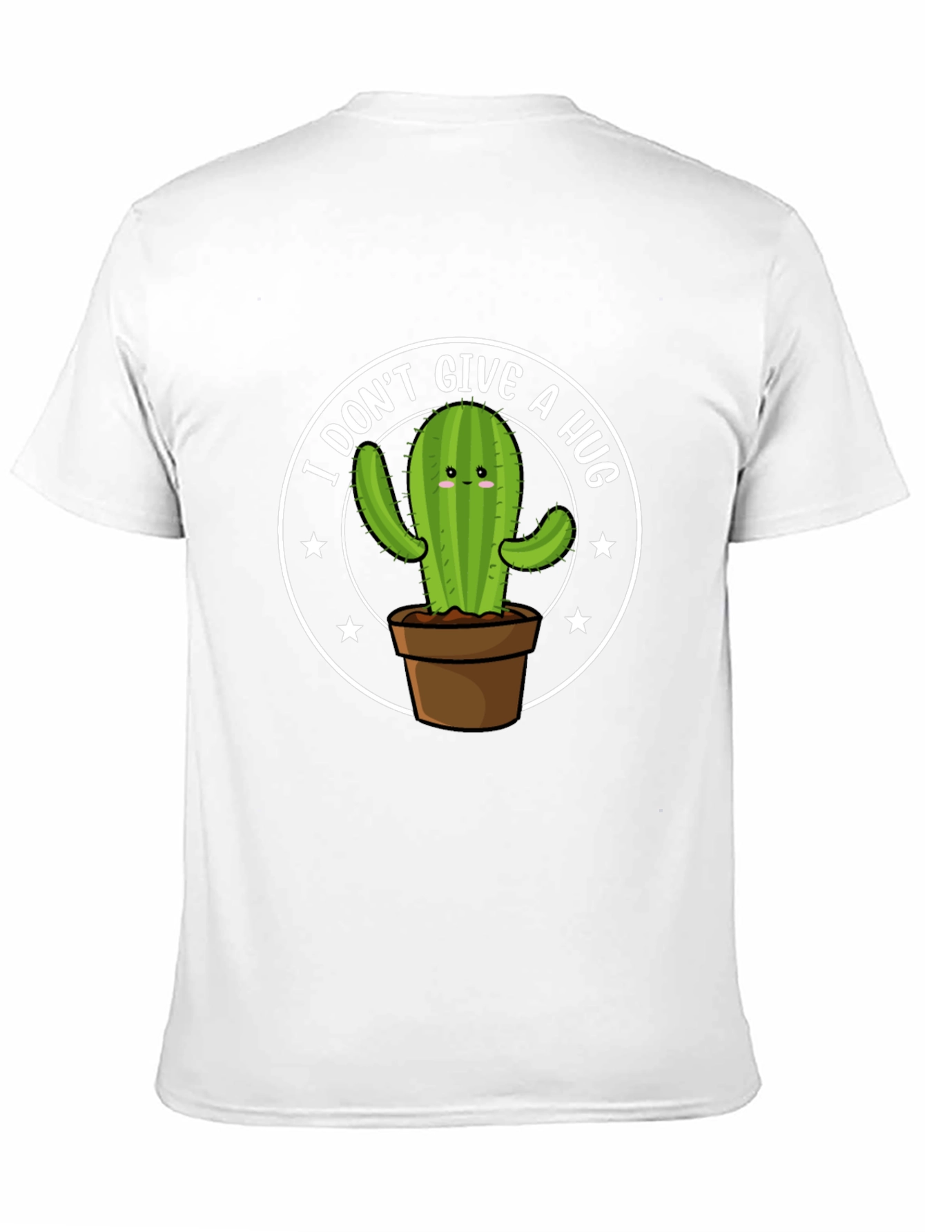I Dont Give A Hug Cactus Graphic T-Shirt