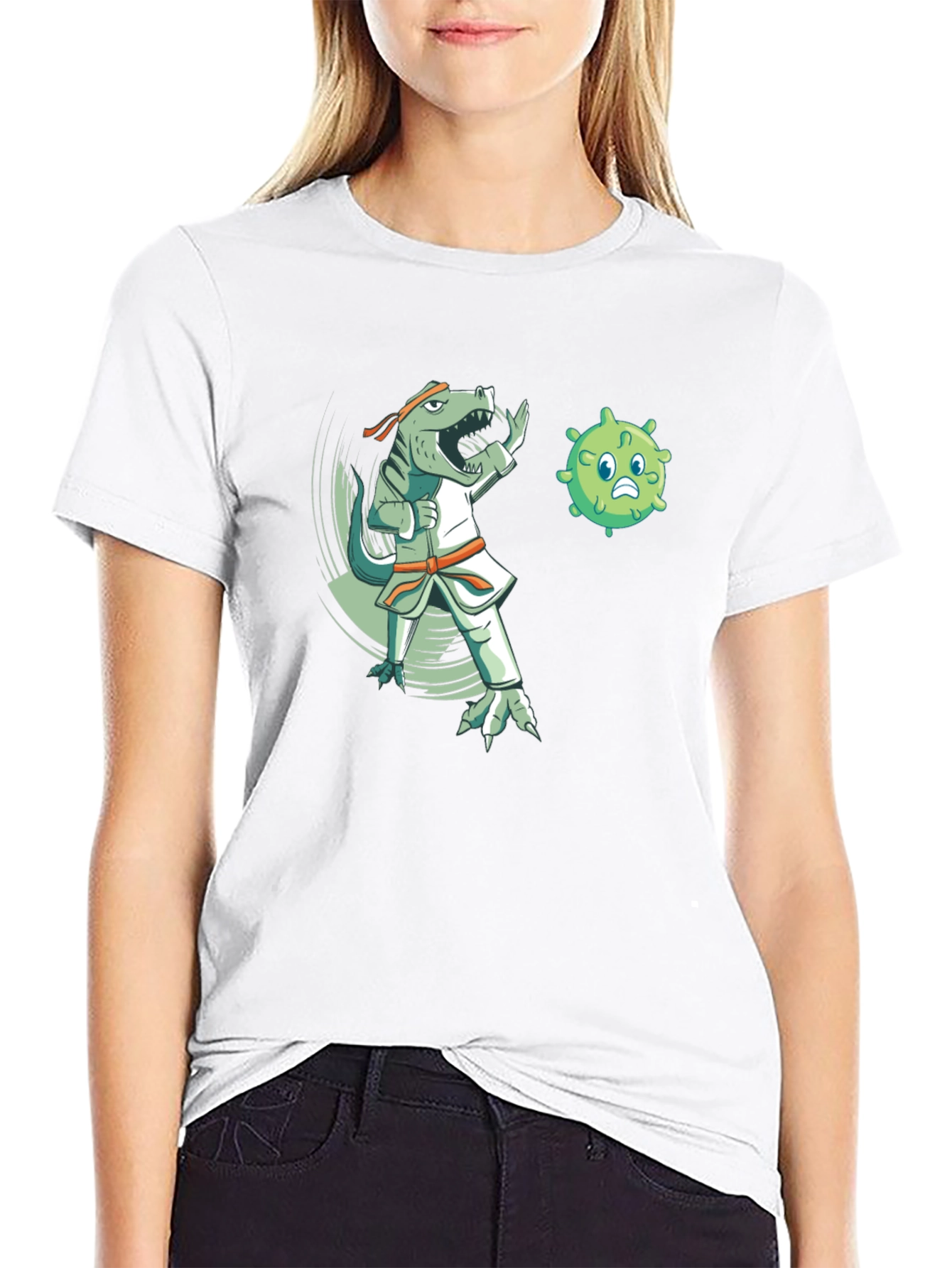 Karate Dino vs. Virus T-Shirt