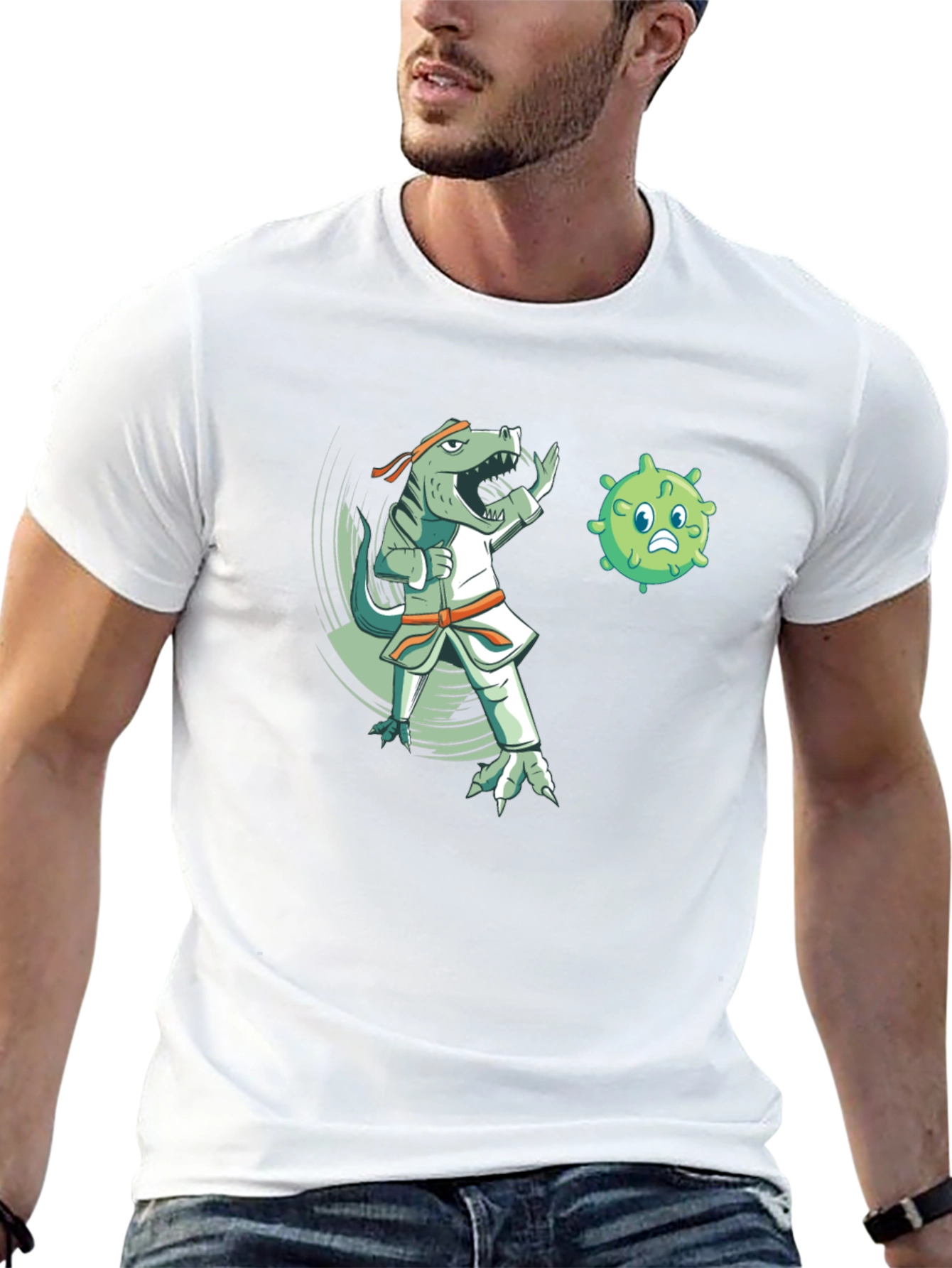 Karate Dino vs. Virus T-Shirt