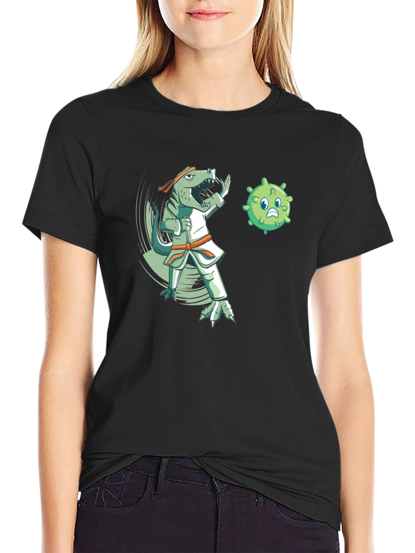 Karate Dino vs. Virus T-Shirt