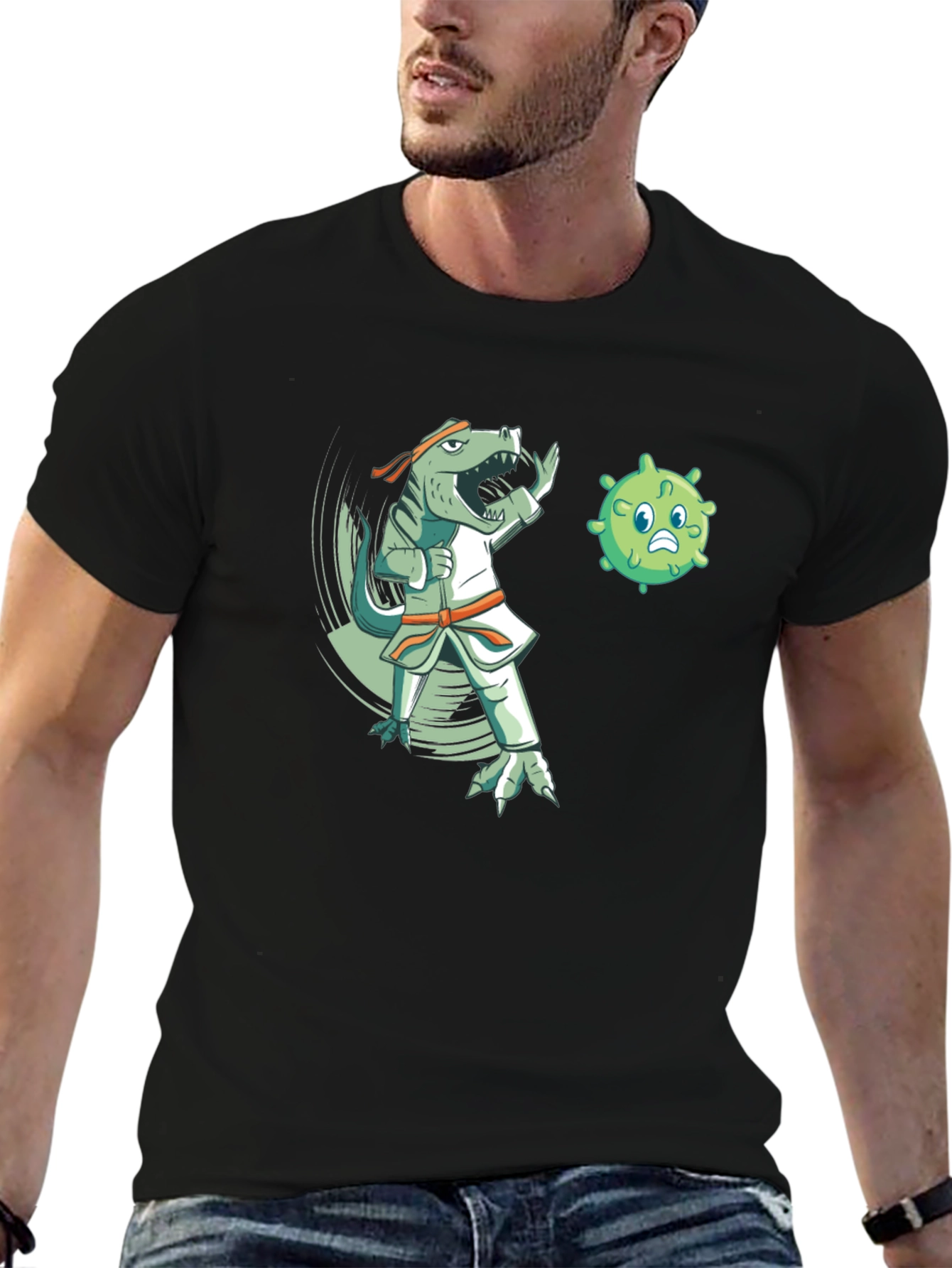 Karate Dino vs. Virus T-Shirt