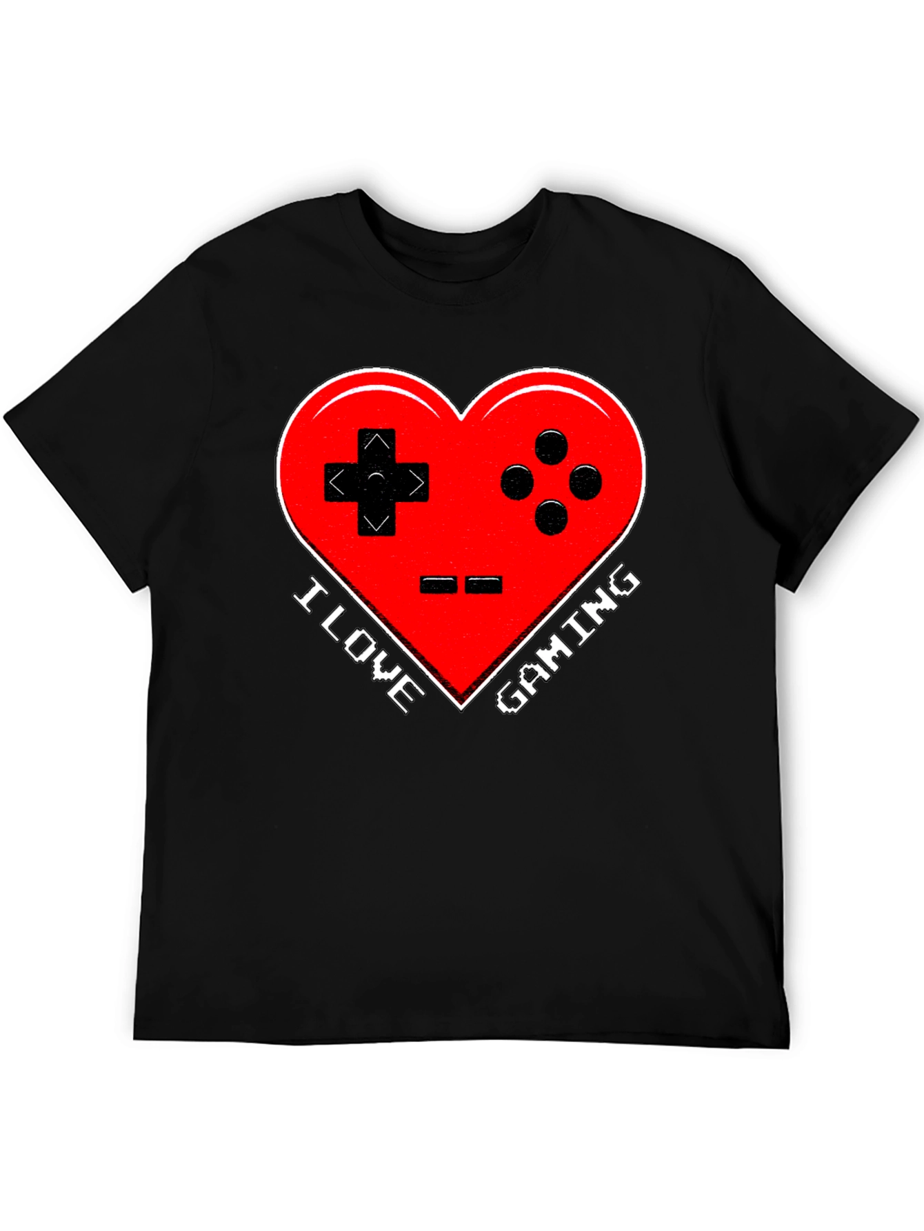 I Love Gaming T-Shirt - Heart Controller Design