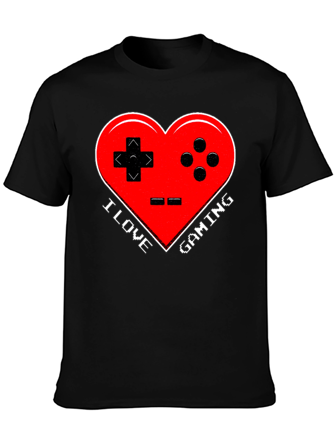 I Love Gaming T-Shirt - Heart Controller Design