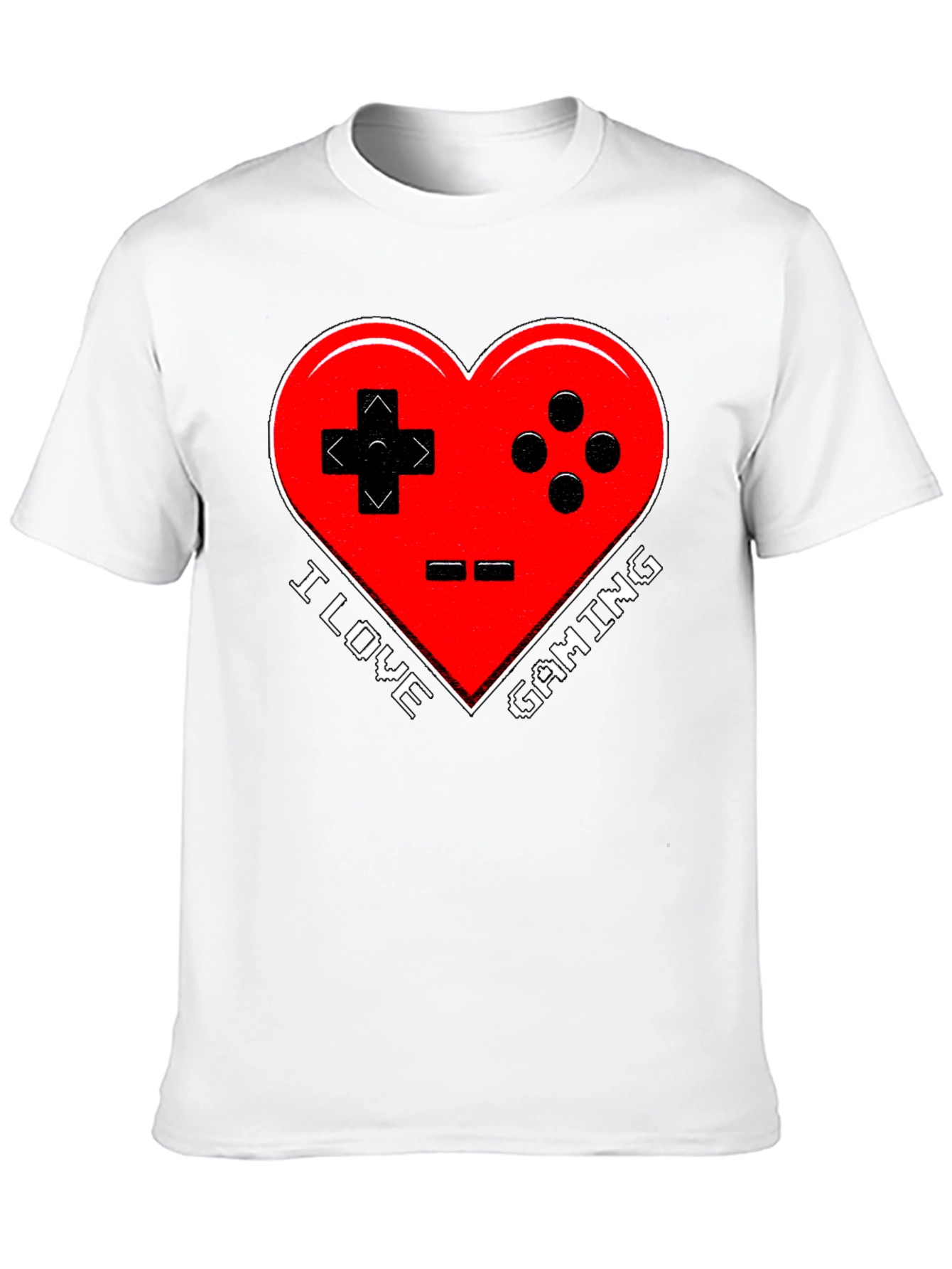 I Love Gaming T-Shirt - Heart Controller Design