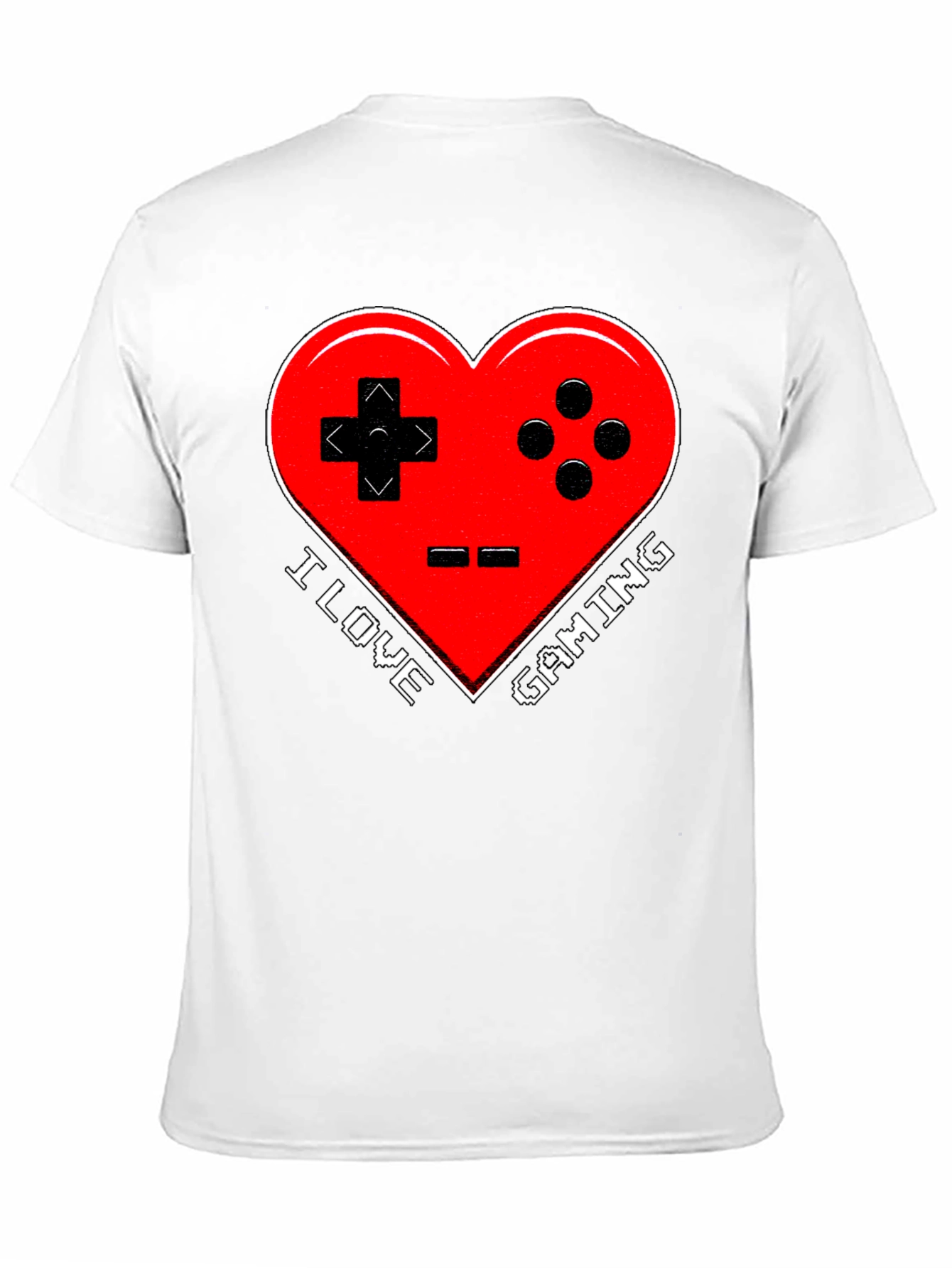 I Love Gaming T-Shirt - Heart Controller Design