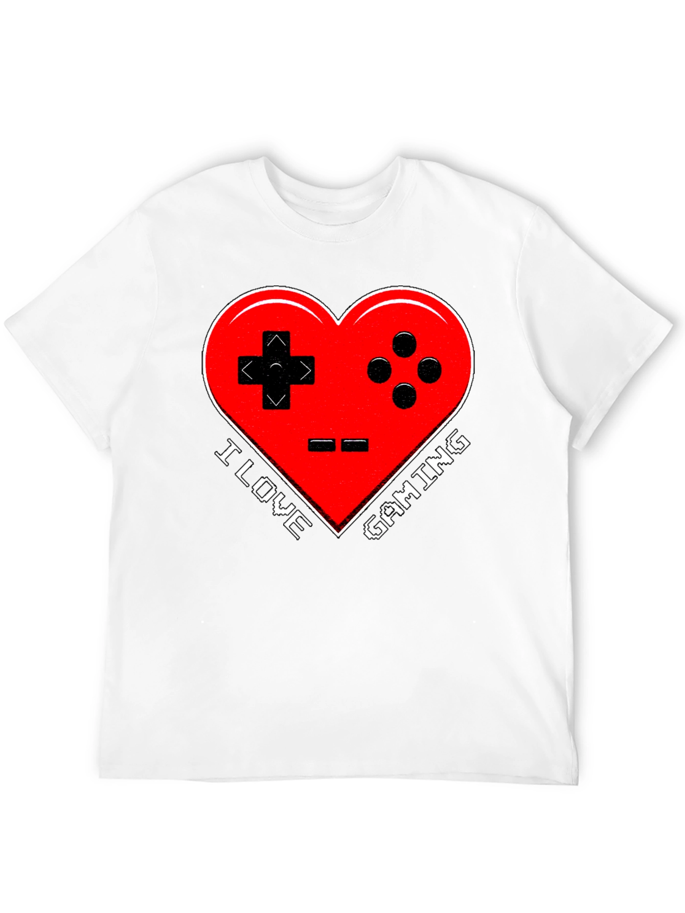 I Love Gaming T-Shirt - Heart Controller Design