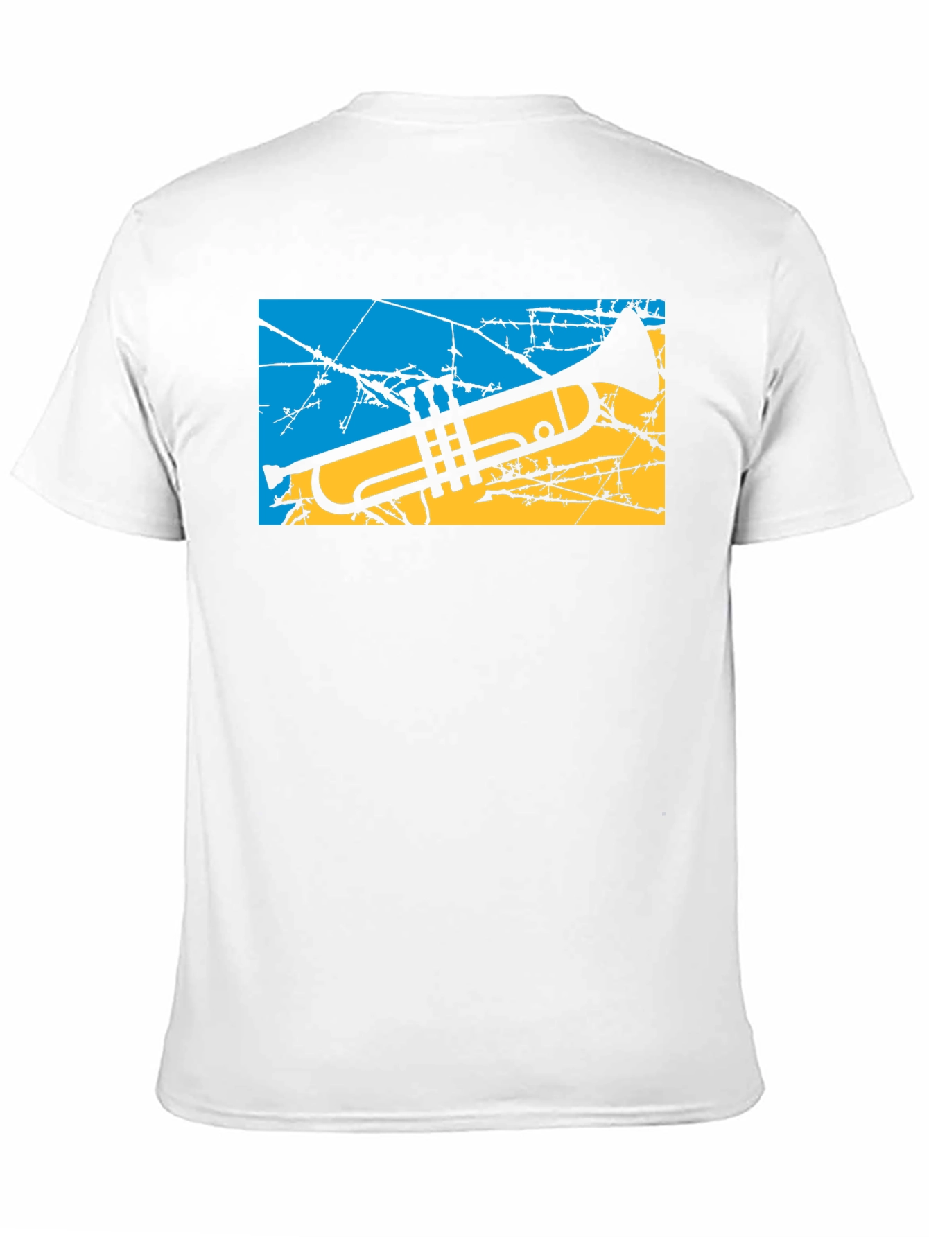 Ukraine Flag Trumpet Graphic Tee