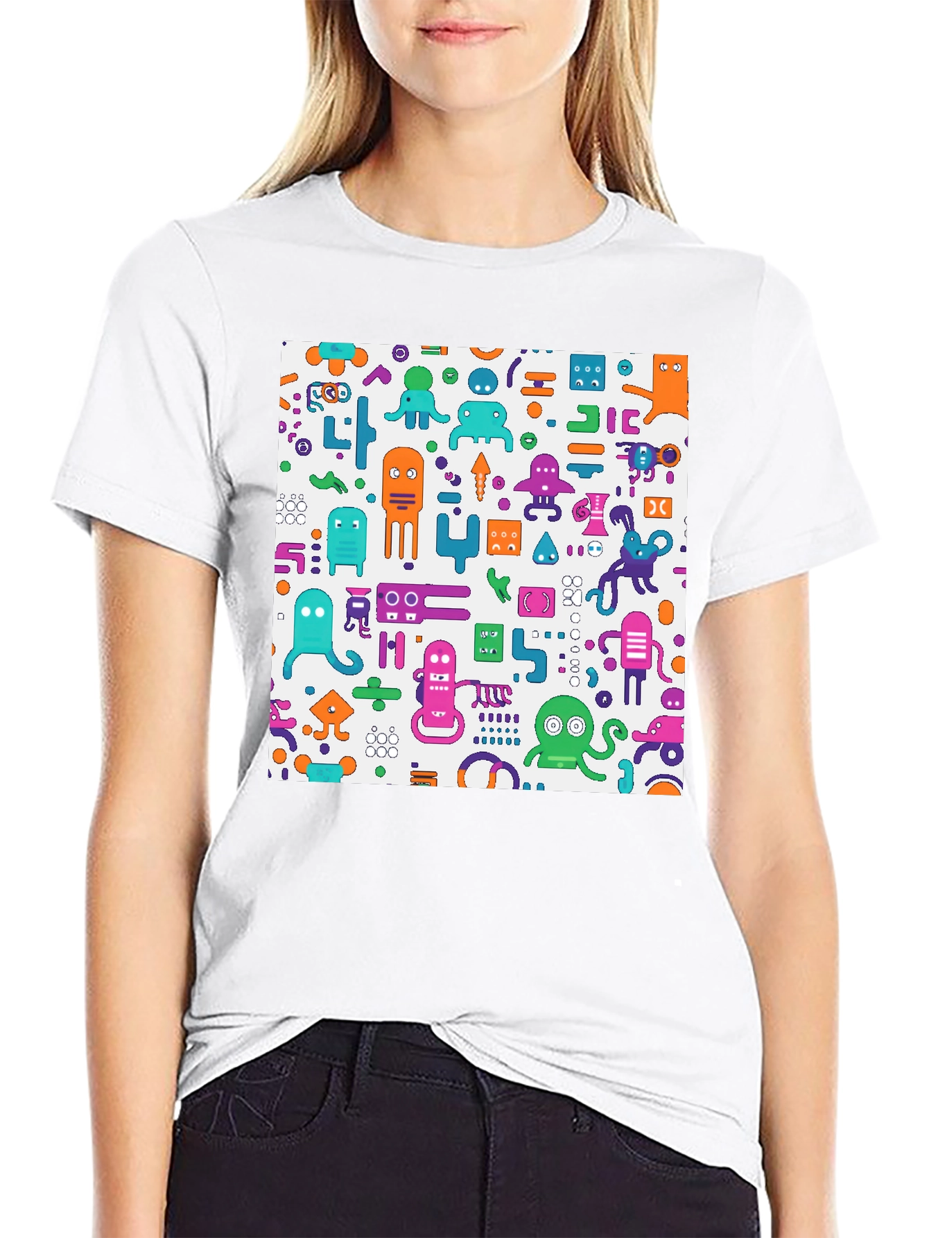 Funky Robot Graphic T-Shirt - Unique Design