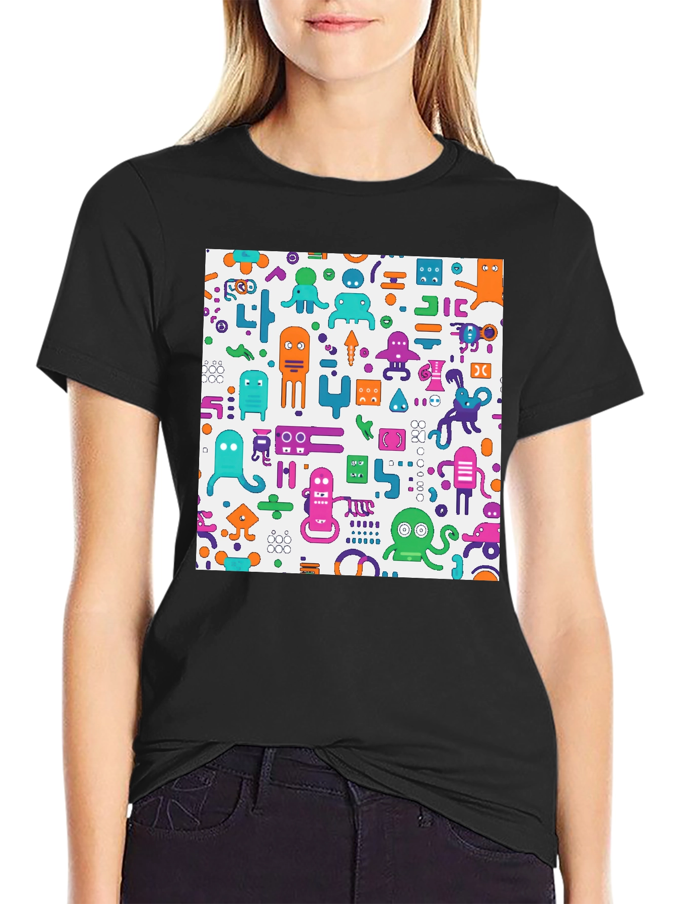 Funky Robot Graphic T-Shirt - Unique Design