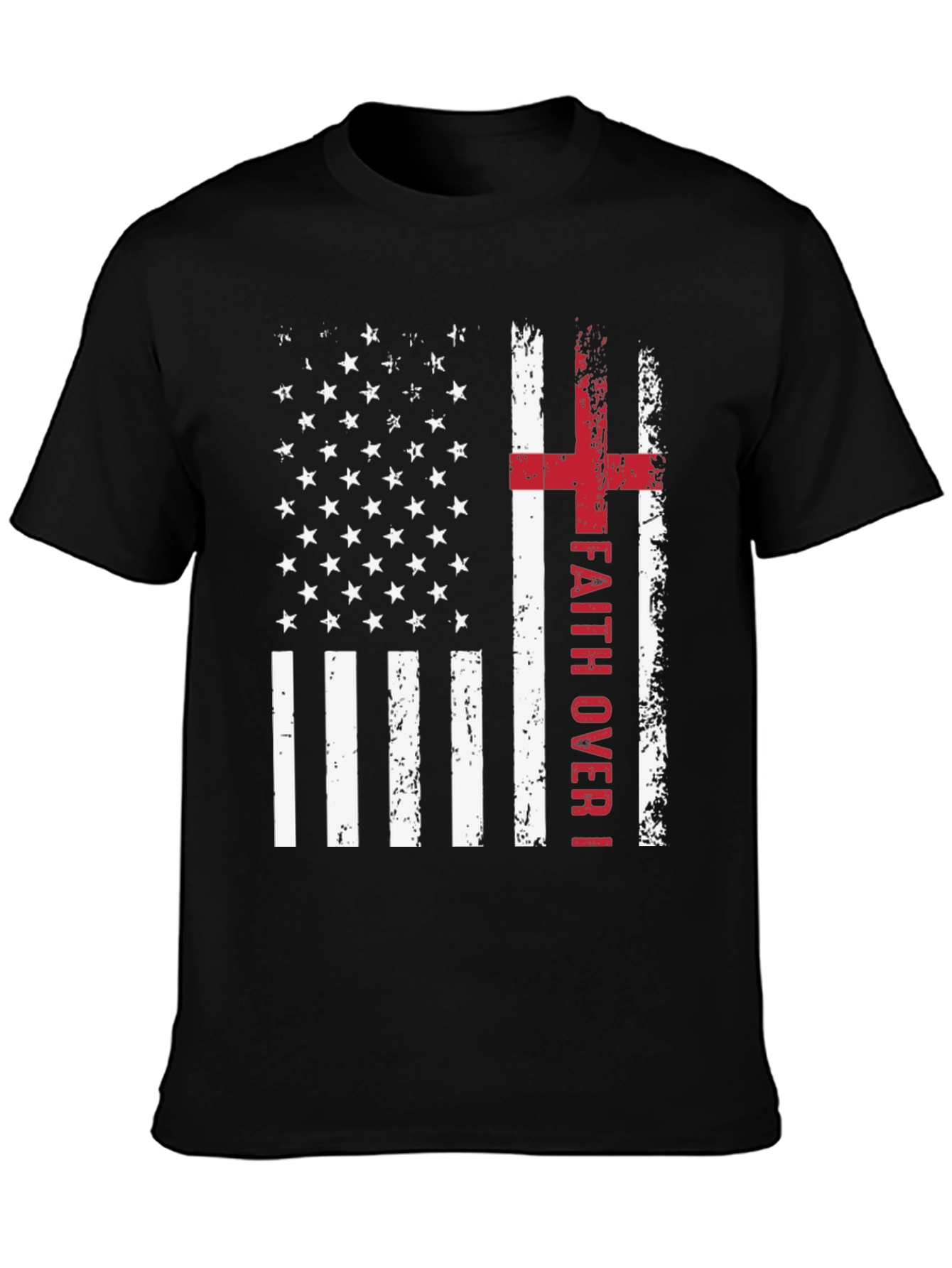 Faith Over Fear American Flag Graphic Tee