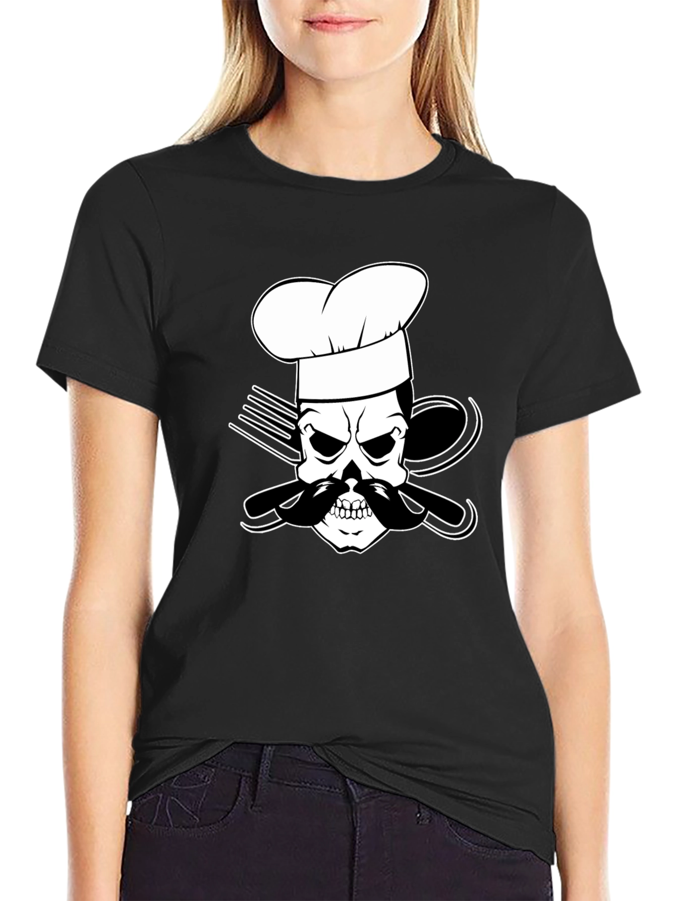 Chef Skull Graphic Tee - Funny Culinary T-Shirt