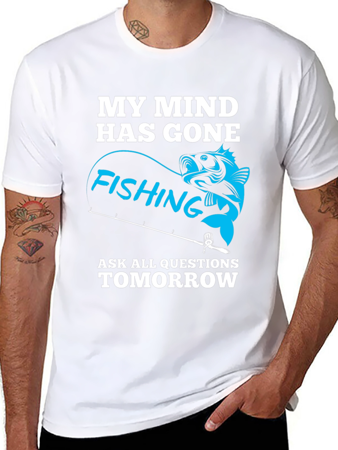 Gone Fishing Graphic T-Shirt - Mens