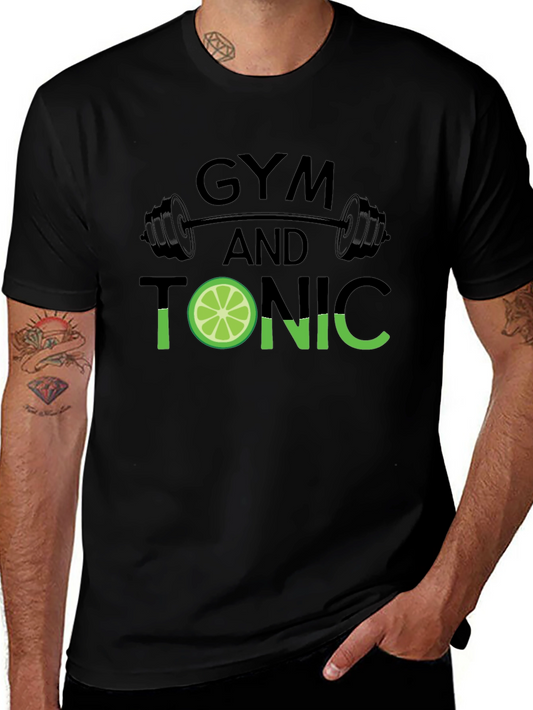 Gym & Tonic Graphic T-Shirt - Fitness Humor Tee