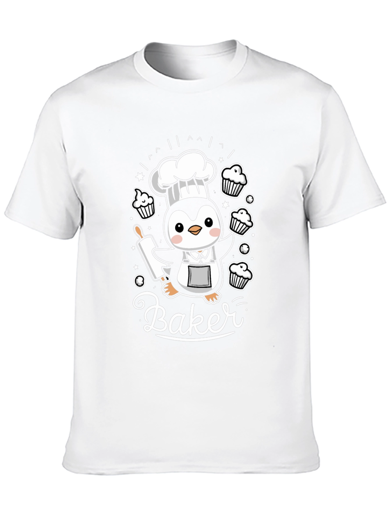 Cute Baker Penguin Graphic Tee