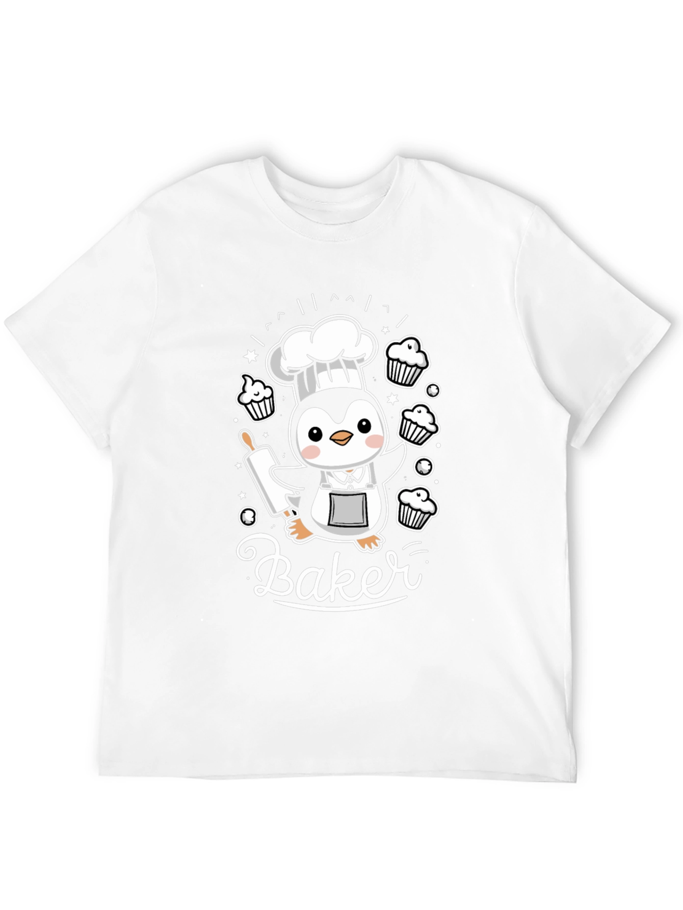 Cute Baker Penguin Graphic Tee
