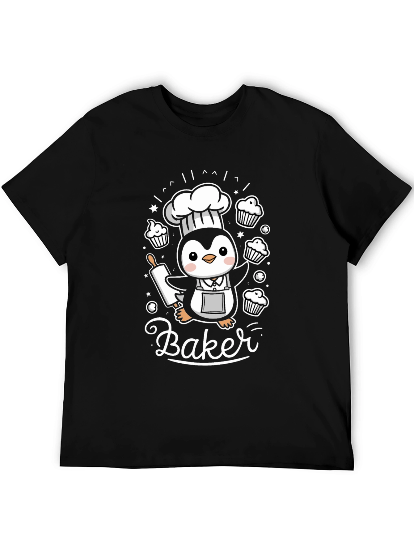 Cute Baker Penguin Graphic Tee