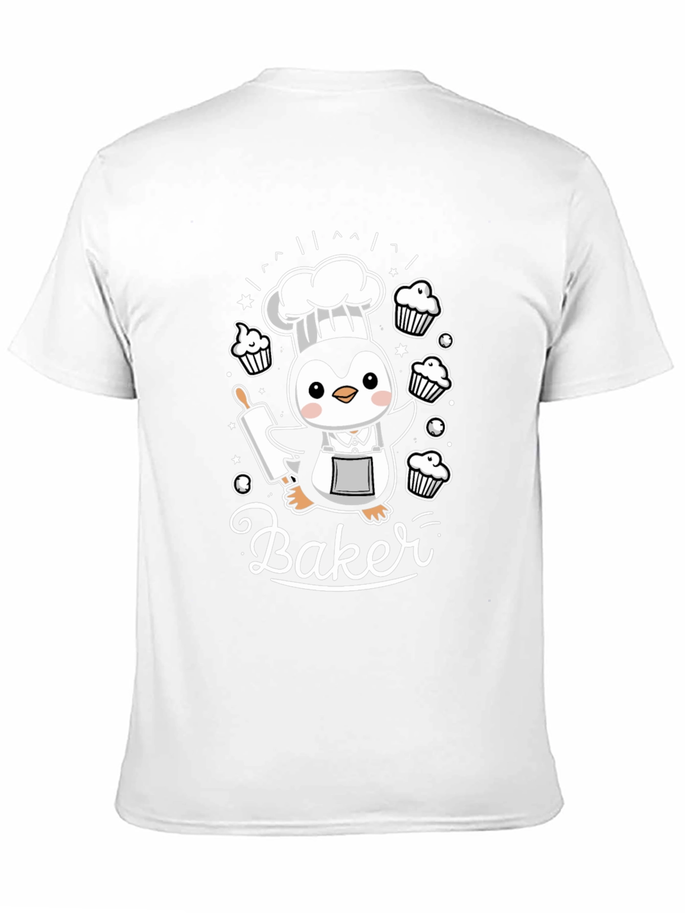 Cute Baker Penguin Graphic Tee