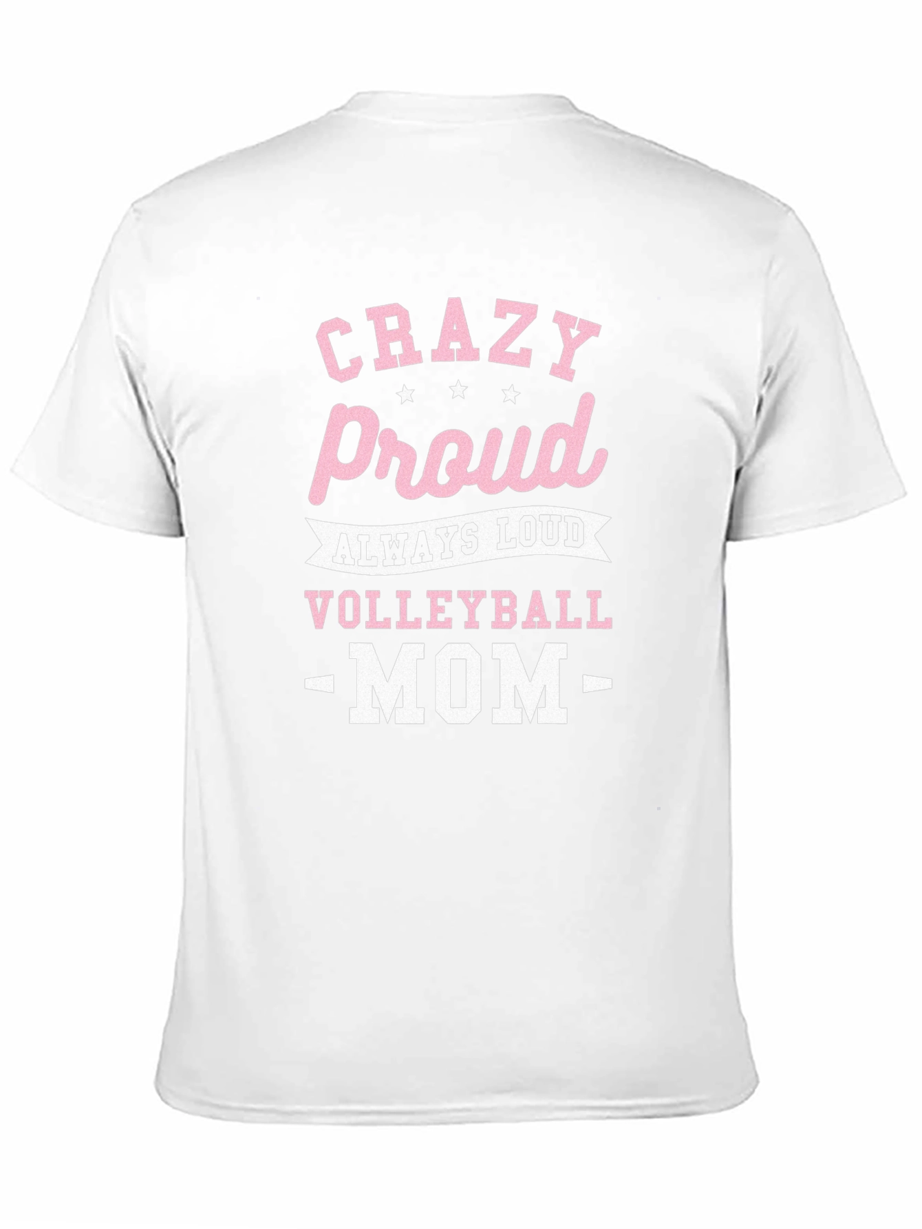 Crazy Proud Volleyball Mom Black T-Shirt