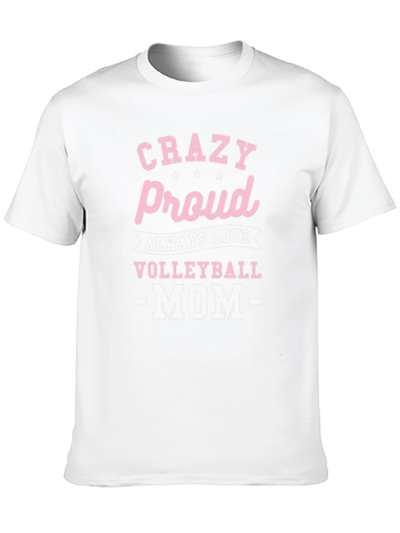 Crazy Proud Volleyball Mom Black T-Shirt